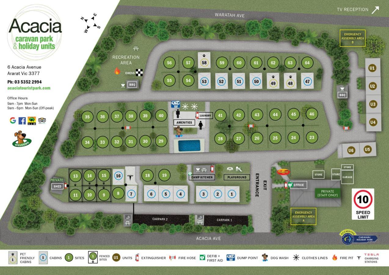 אראראט Acacia Caravan Park & Holiday Units מראה חיצוני תמונה